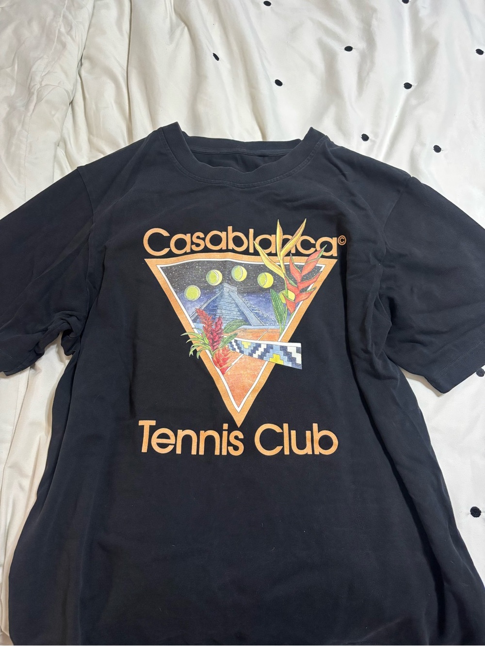 Casablanca Tennis Club Short Sleeve Tee - Black